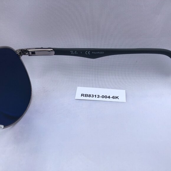 NEW Authentic RAY BAN RB8313-004-K6 Tech Polarized Mirror 61mm 100%UV From Italy - Picture 1 of 12